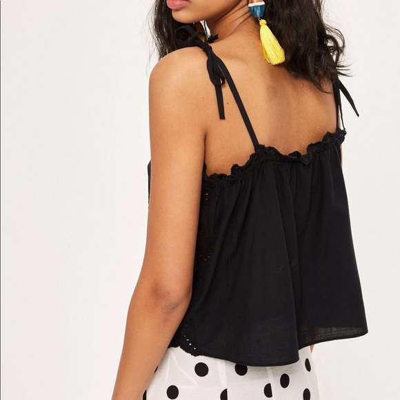 Topshop Broderie Cami Top - Picture 2 of 8